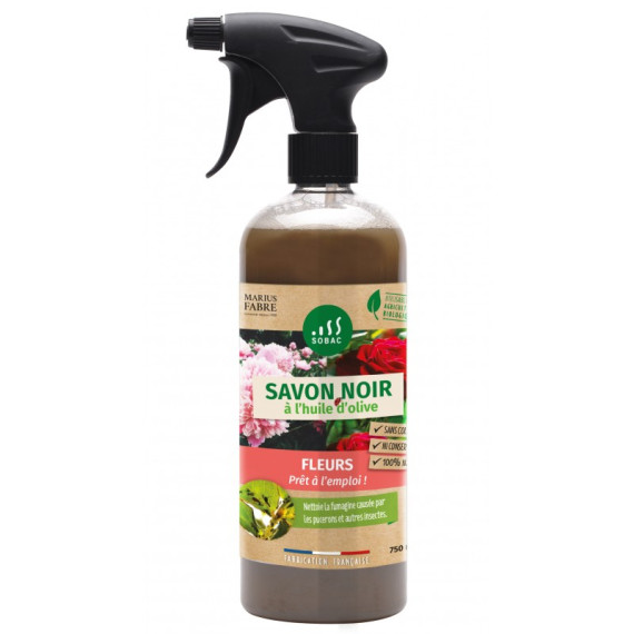 Savon noir spray fleurs 750ml